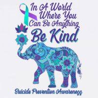 In A World Where You Can Be Anything Be Kind Elephant Garment-Dyed Sweatshirt