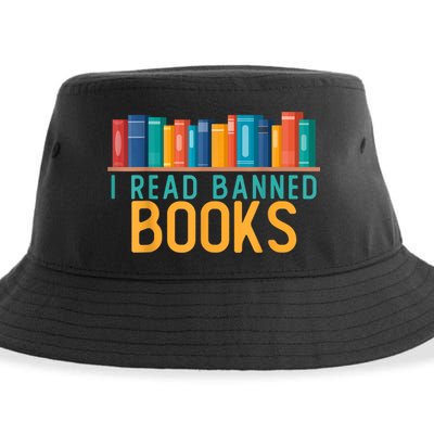 I Am With The Banned Books Shirts Funny I Read Banned Books Sustainable Bucket Hat