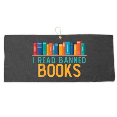 I Am With The Banned Books Shirts Funny I Read Banned Books Large Microfiber Waffle Golf Towel