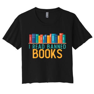I Am With The Banned Books Shirts Funny I Read Banned Books Crop Top
