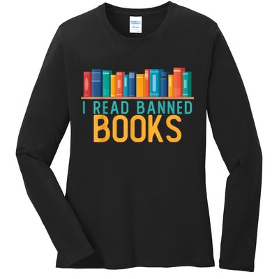 I Am With The Banned Books Shirts Funny I Read Banned Books Ladies Long Sleeve Shirt