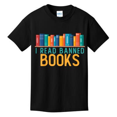 I Am With The Banned Books Shirts Funny I Read Banned Books Kids T-Shirt