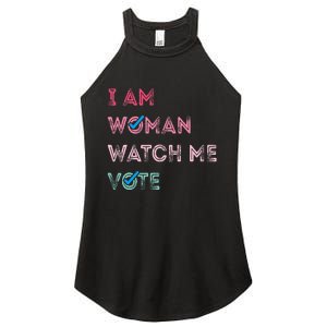 I Am Woman Watch Me Vote Women's Perfect Tri Rocker Tank