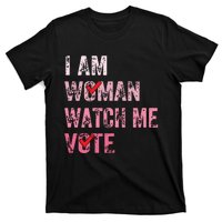 I Am Woman Watch Me Vote Vintage Voting T-Shirt