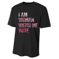 I Am Woman Watch Me Vote Vintage Voting Performance Sprint T-Shirt