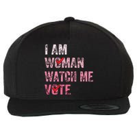 I Am Woman Watch Me Vote Vintage Voting Wool Snapback Cap