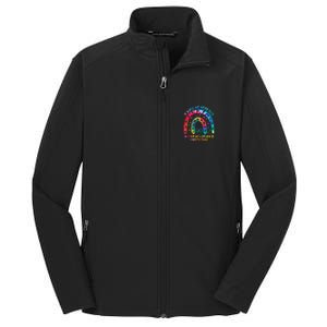 In April We Wear Red Autism Awareness Acceptance Red Instead Gift Core Soft Shell Jacket