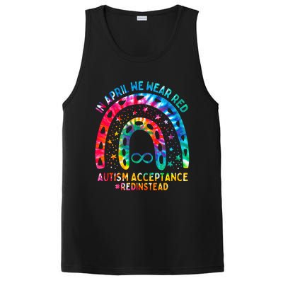 In April We Wear Red Autism Awareness Acceptance Red Instead Gift PosiCharge Competitor Tank