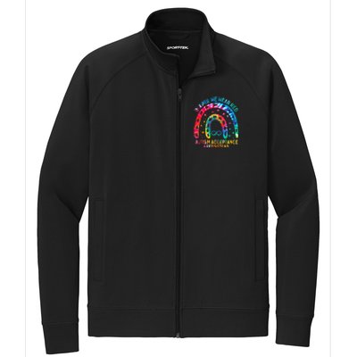 In April We Wear Red Autism Awareness Acceptance Red Instead Gift Stretch Full-Zip Cadet Jacket