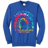 In April We Wear Red Autism Awareness Acceptance Red Instead Gift Sweatshirt