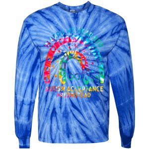 In April We Wear Red Autism Awareness Acceptance Red Instead Gift Tie-Dye Long Sleeve Shirt