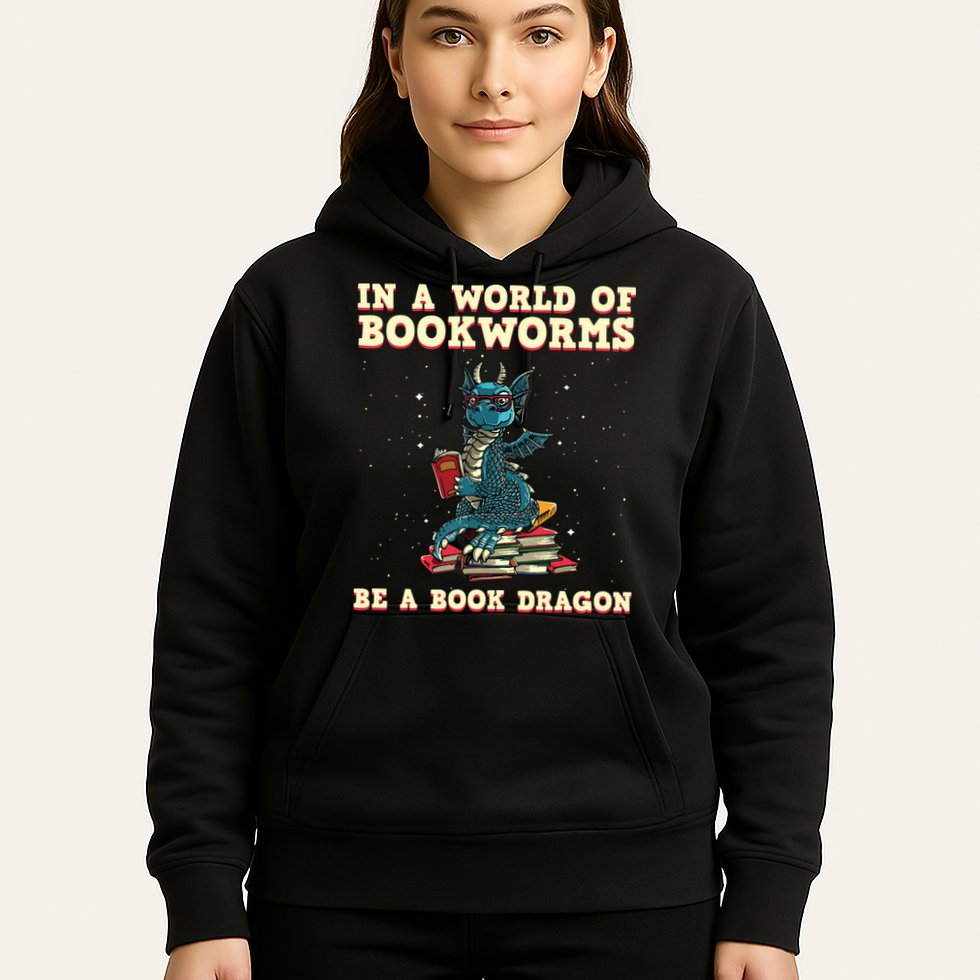 In A World Full Of Bookworms Be A Book Dragon Hoodie
