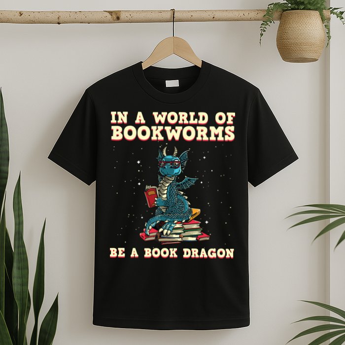 In A World Full Of Bookworms Be A Book Dragon T-Shirt