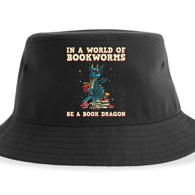 In A World Full Of Bookworms Be A Book Dragon Sustainable Bucket Hat