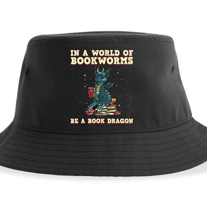 In A World Full Of Bookworms Be A Book Dragon Sustainable Bucket Hat