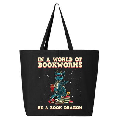 In A World Full Of Bookworms Be A Book Dragon 25L Jumbo Tote