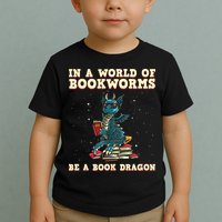 In A World Full Of Bookworms Be A Book Dragon Toddler T-Shirt
