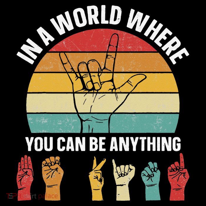 In A World Where You CanBe Anything Sign Language ASL Daily Commute Backpack