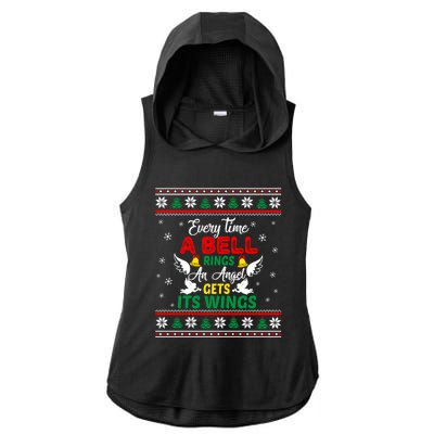 ItS A Wonderful Life Every Time A Bell Rings Cute Christmas Great Gift Ladies PosiCharge Tri-Blend Wicking Draft Hoodie Tank