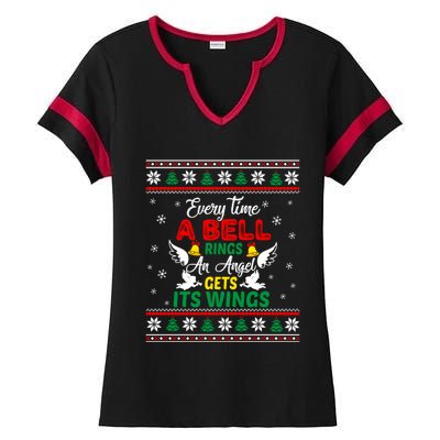 ItS A Wonderful Life Every Time A Bell Rings Cute Christmas Great Gift Ladies Halftime Notch Neck Tee