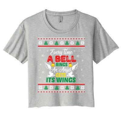 ItS A Wonderful Life Every Time A Bell Rings Cute Christmas Great Gift Women's Crop Top Tee