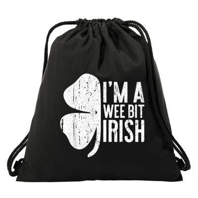 IM A Wee Bit Irish St Patricks Day Drawstring Bag