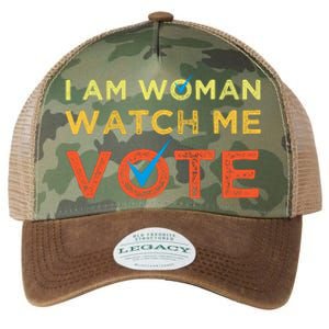 I Am Woman Watch Me Vote 2024 Legacy Tie Dye Trucker Hat