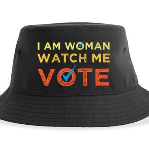 I Am Woman Watch Me Vote 2024 Sustainable Bucket Hat