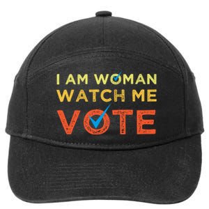 I Am Woman Watch Me Vote 2024 7-Panel Snapback Hat