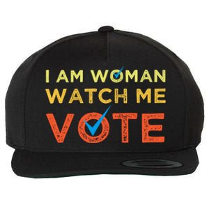 I Am Woman Watch Me Vote 2024 Wool Snapback Cap