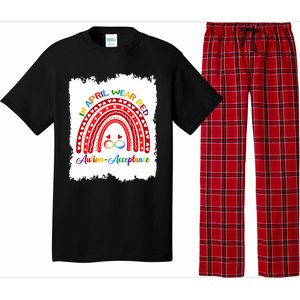 In April Wear Red Instead Autismacceptance Gift Pajama Set