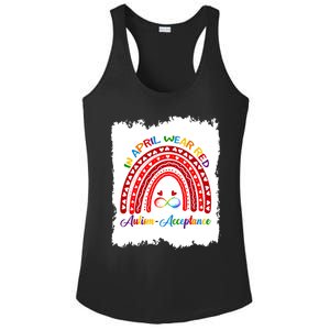 In April Wear Red Instead Autismacceptance Gift Ladies PosiCharge Competitor Racerback Tank