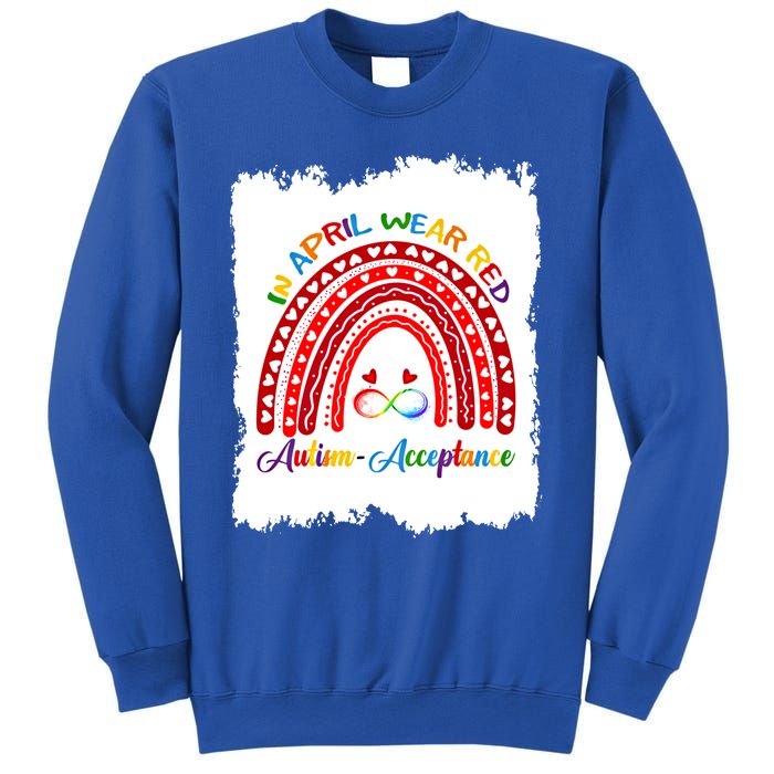 In April Wear Red Instead Autismacceptance Gift Sweatshirt