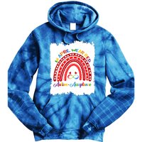 In April Wear Red Instead Autismacceptance Gift Tie Dye Hoodie