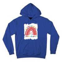 In April Wear Red Instead Autismacceptance Gift Tall Hoodie