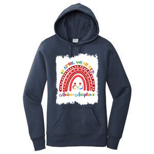 In April Wear Red Instead Autismacceptance Gift Women's Pullover Hoodie