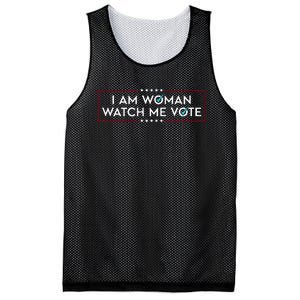 I Am Woman Watch Me Vote Mesh Reversible Basketball Jersey Tank