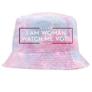 I Am Woman Watch Me Vote Tie-Dyed Bucket Hat