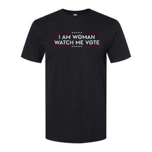 I Am Woman Watch Me Vote Softstyle CVC T-Shirt