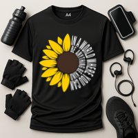 In A World Where You Can Be Anything Be Kind Sunflower Anti Bullying Performance Shirt