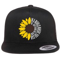 In A World Where You Can Be Anything Be Kind Sunflower Anti Bullying Flatbill Hat