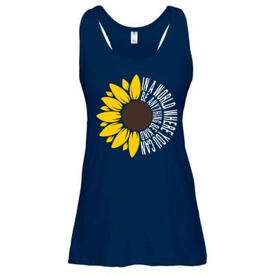 In A World Where You Can Be Anything Be Kind Sunflower Anti Bullying Ladies Essential Flowy Tank