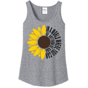 In A World Where You Can Be Anything Be Kind Sunflower Anti Bullying Ladies Essential Tank