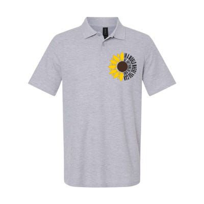 In A World Where You Can Be Anything Be Kind Sunflower Anti Bullying Softstyle Adult Sport Polo