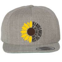 In A World Where You Can Be Anything Be Kind Sunflower Anti Bullying Wool Snapback Cap
