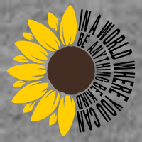 In A World Where You Can Be Anything Be Kind Sunflower Anti Bullying Wool Snapback Cap