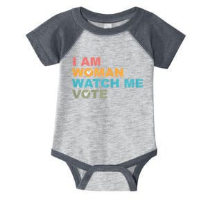 I Am Woman Watch Me Vote Infant Baby Jersey Bodysuit