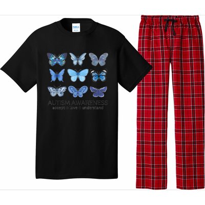 In April We Wear Blue Butterfly Autism Mental Health Pajama Set