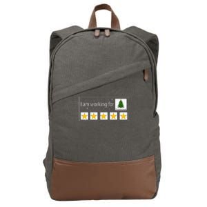 I Am Working For Christmas Break Teacher Cotton Canvas Backpack