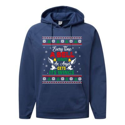 ItS A Wonderful Life Every Time A Bell Rings Cute Christmas Gift Performance Fleece Hoodie